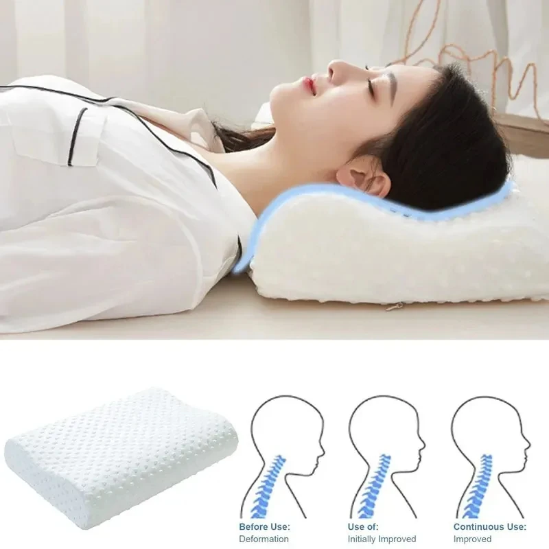Memory Cotton Pillow for Sleep - Memory Foam Orthopedic Pillow Neck Pain ulasan dan harga