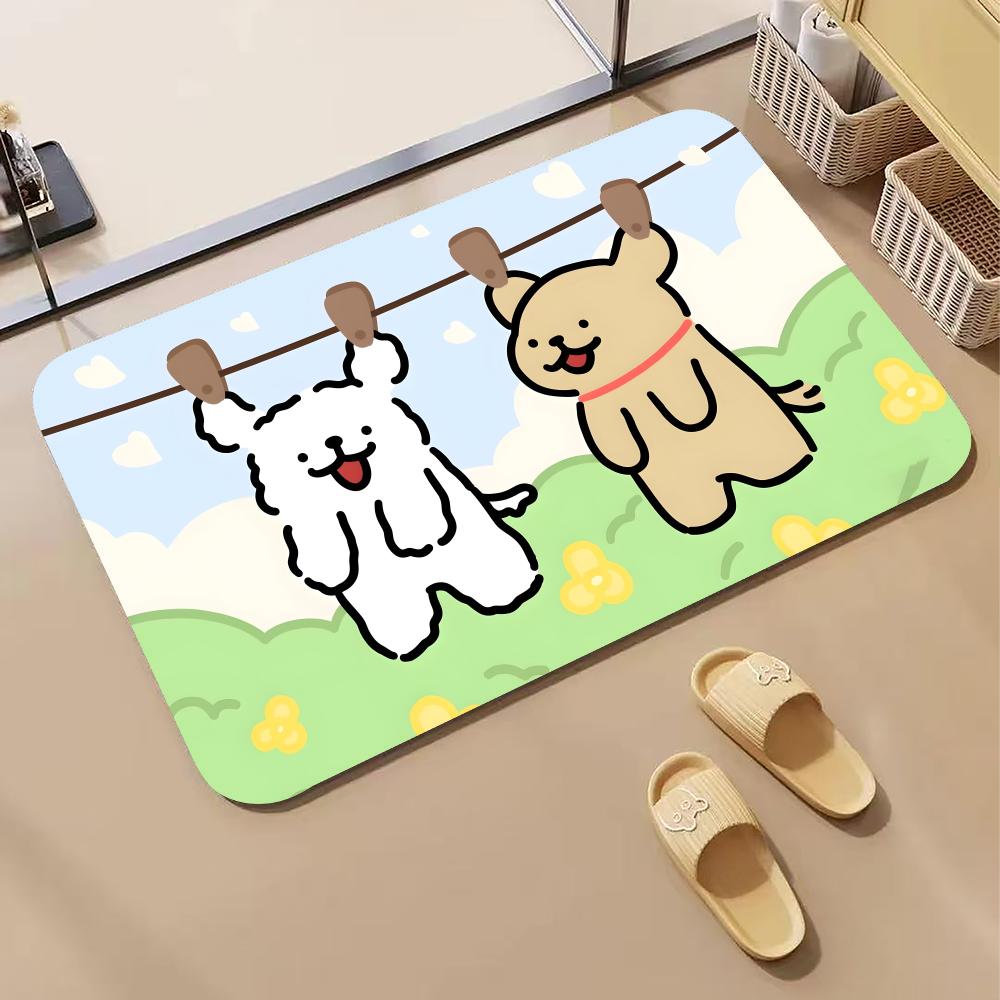Anime L-LINE FRIENDS Puppy Flo - Quick Dry Diatomite Bath Mat ulasan dan harga