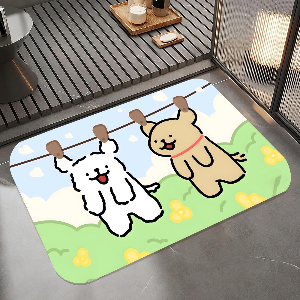 Anime L-LINE FRIENDS Puppy Flo - Quick Dry Diatomite Bath Mat ulasan dan harga