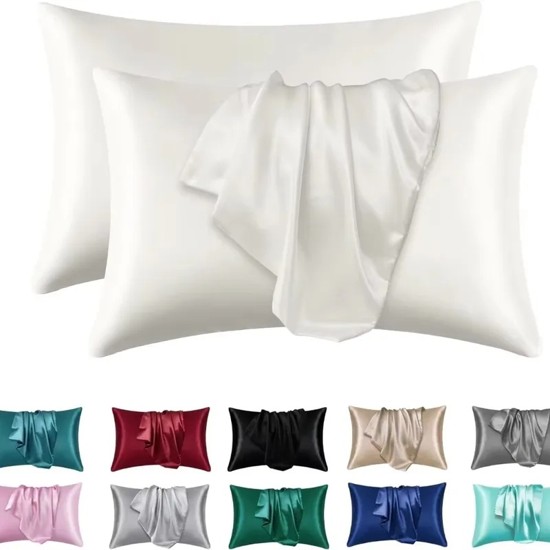 1/2pcs Satin Silk Pillowcase f - Satin Silk Pillowcase Hair Skin ulasan dan harga