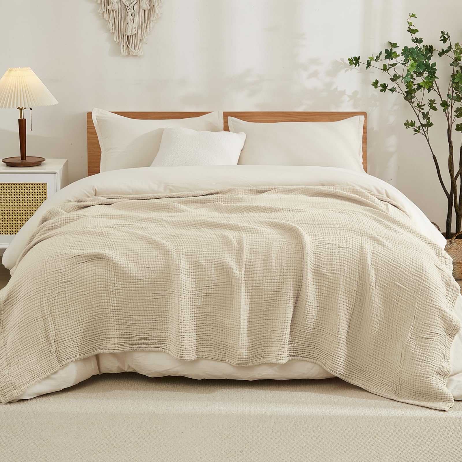 100% Cotton Blanket for Bed So - Muslin Cotton Bedspread ulasan dan harga