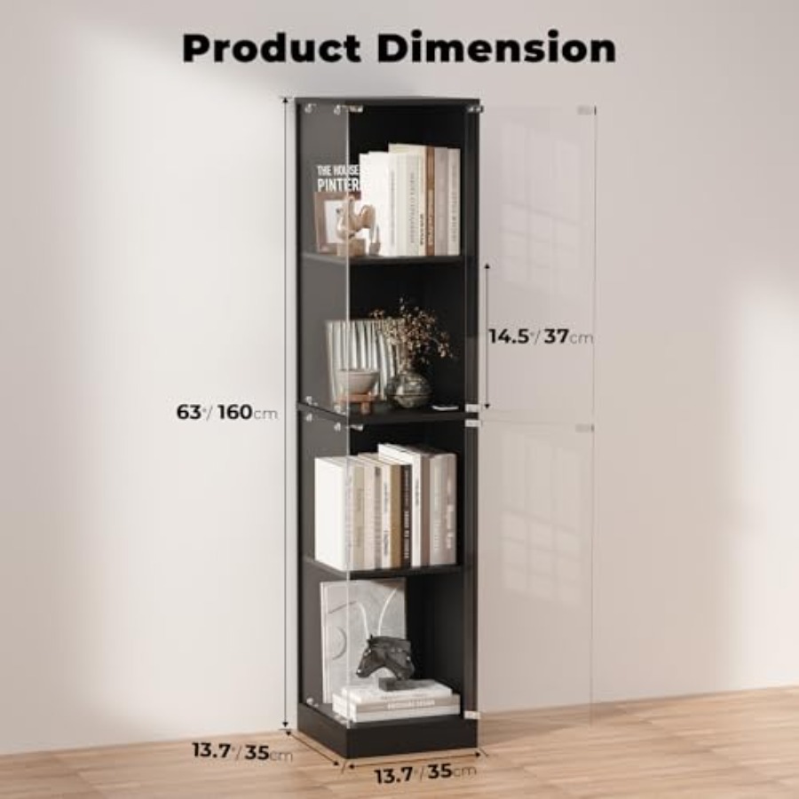 Corner display cabinet with gl - Lighting ulasan dan harga