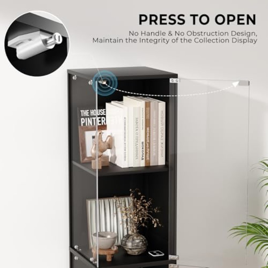 Corner display cabinet with gl - Lighting ulasan dan harga