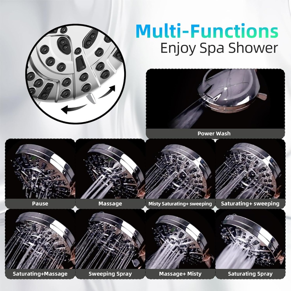10-Function High Pressure Show - High Pressure Shower Head Handheld ulasan dan harga