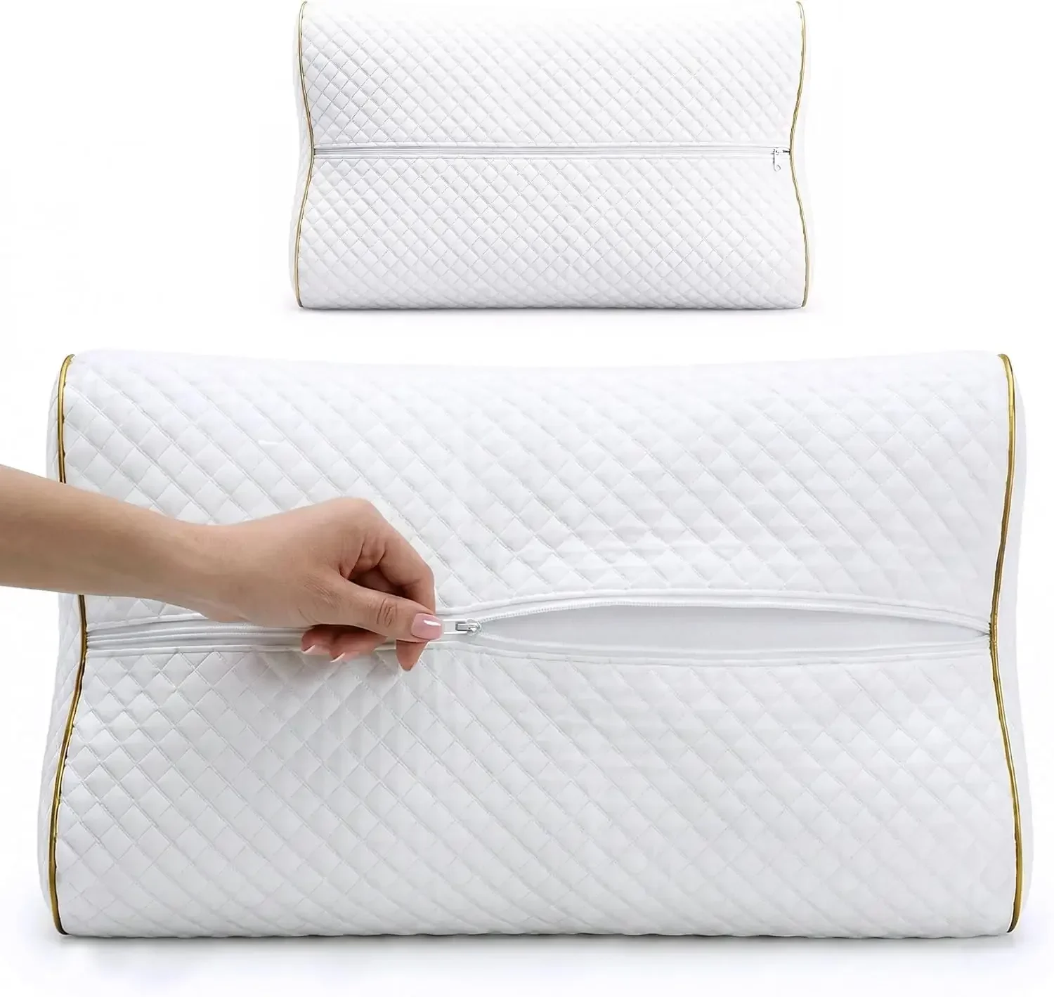 2-Pack Queen Memory Foam Pillo - Memory Foam Orthopedic Pillow Neck Pain ulasan dan harga