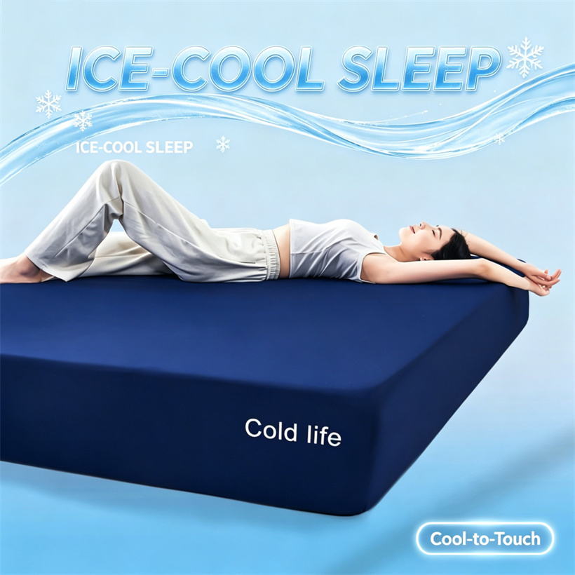 Cooling Bed Fitted Sheet Ice‑C - Fitted Bed Sheets Deep Pocket ulasan dan harga