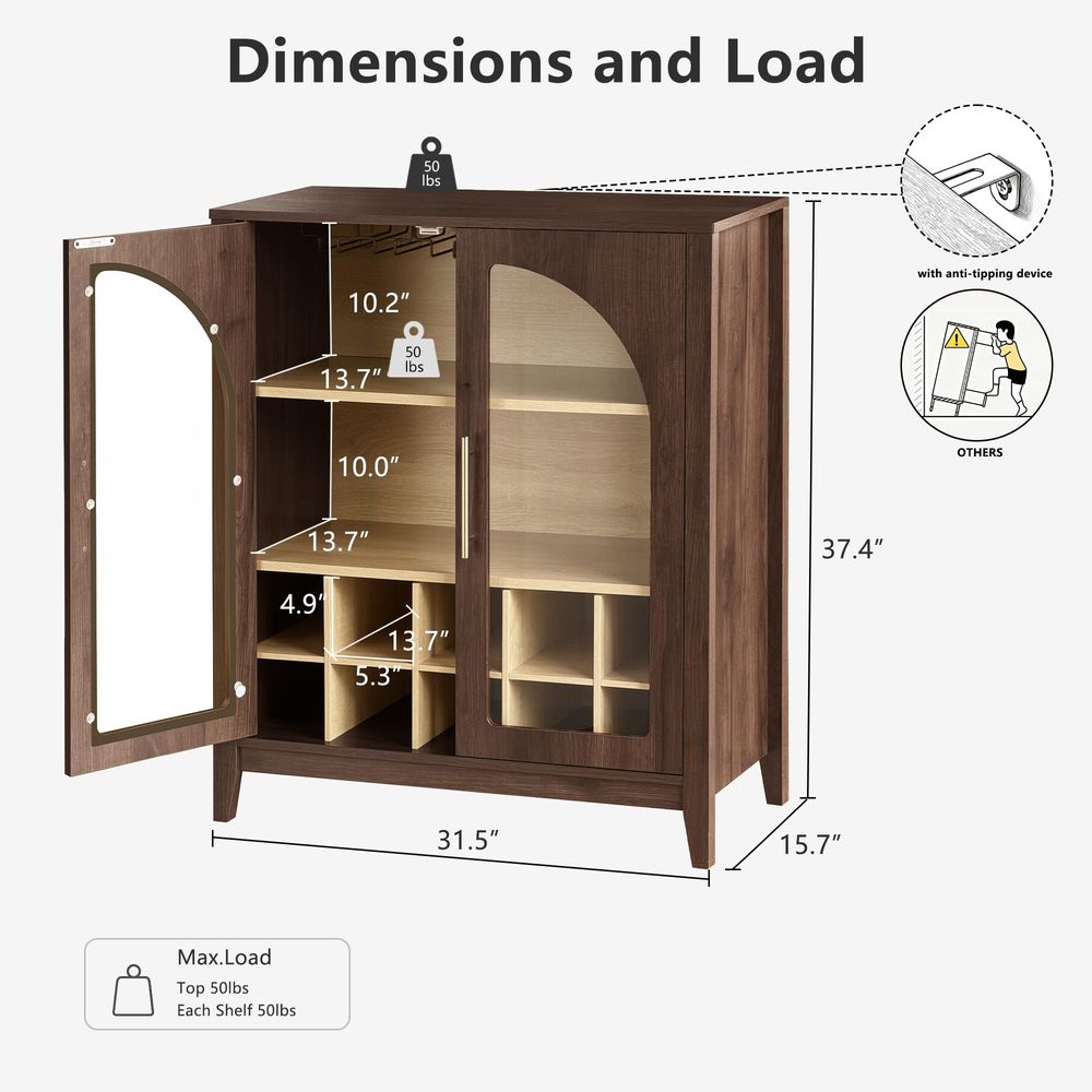 Tall Storage Cabinet Fluted Pa - Kitchen ulasan dan harga