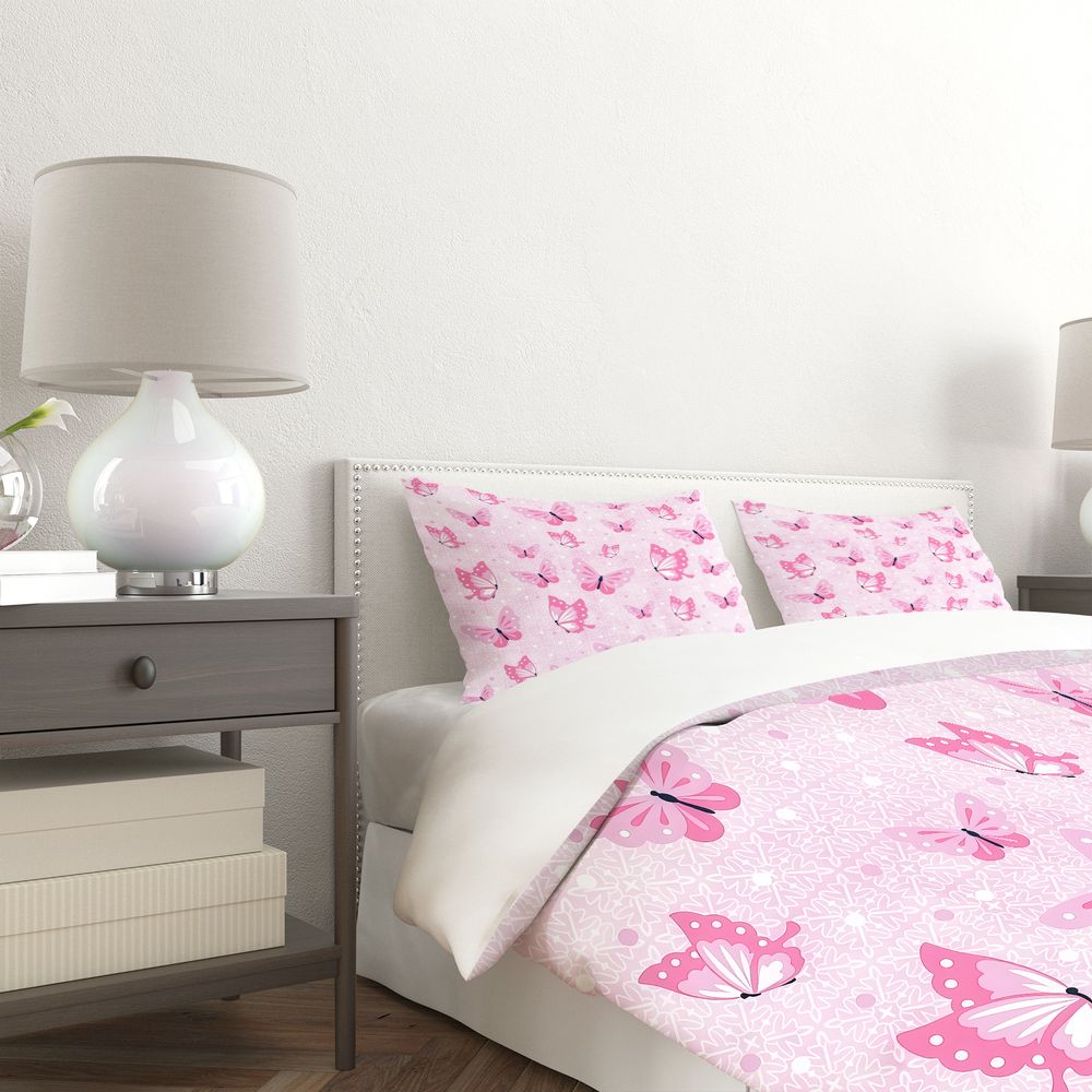 Butterfly Duvet Cover Set Aest - Aesthetic Floral Duvet Cover ulasan dan harga
