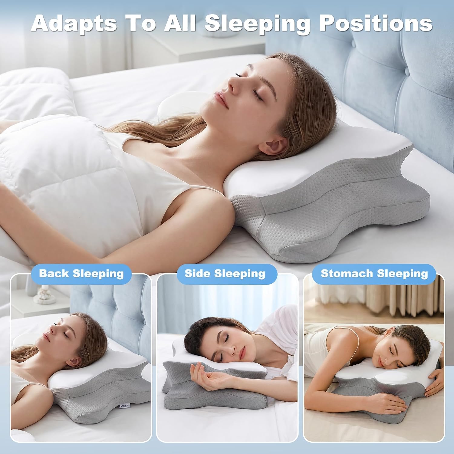 Cervical Neck Pillow for Pain  - Memory Foam Orthopedic Pillow Neck Pain ulasan dan harga
