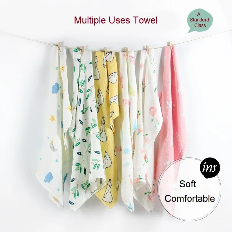Newborn Blankets Bamboo Bath T - Muslin Cotton Bedspread ulasan dan harga
