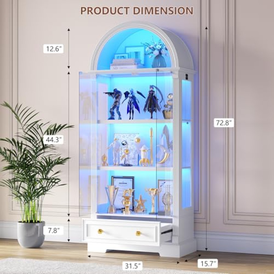 Arched display cabinet for liv - Lighting ulasan dan harga