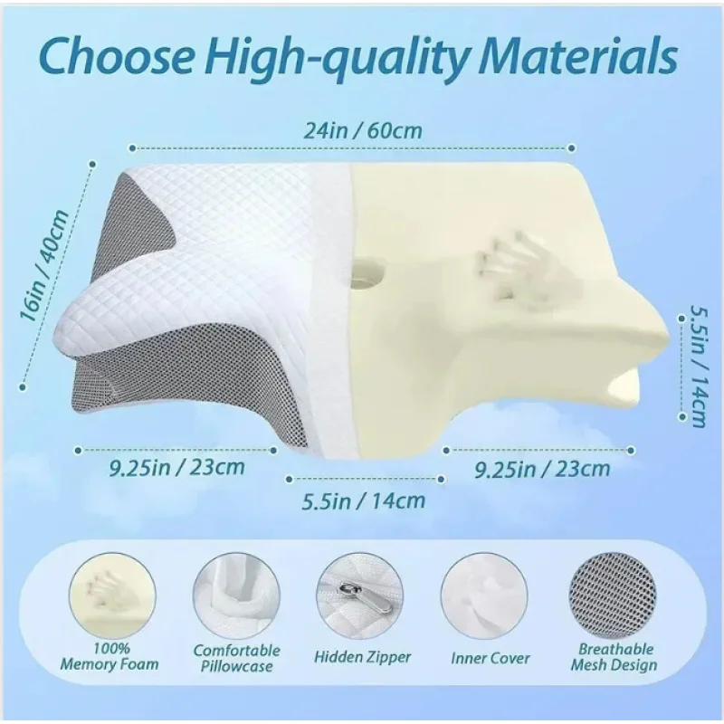 Neck Pain Relief Memory Foam C - Memory Foam Orthopedic Pillow Neck Pain ulasan dan harga