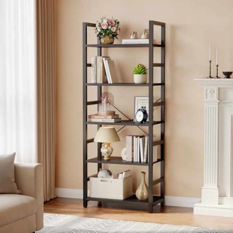 5-Tier Bookshelf, Modern Tall  - Storage & Organization ulasan dan harga