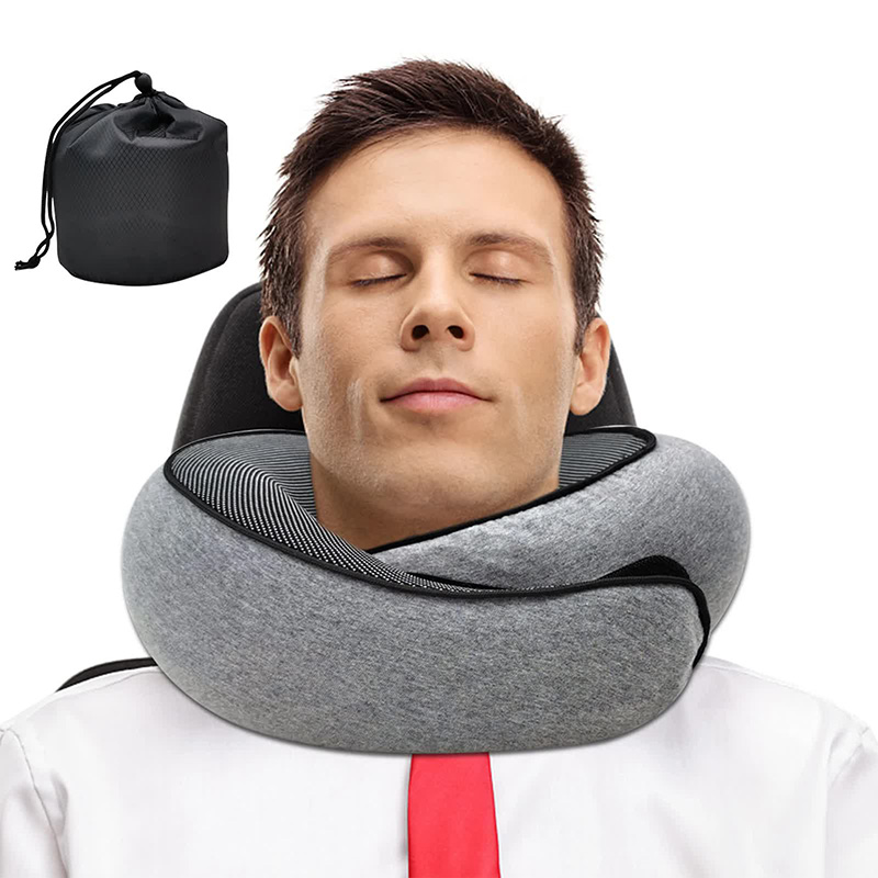 Travel Neck Pillow Memory Foam - Anti Snore Contour Pillow ulasan dan harga