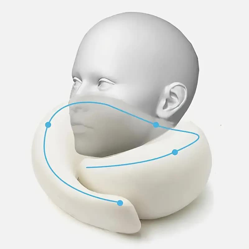 Travel Neck Pillow Memory Foam - Anti Snore Contour Pillow ulasan dan harga