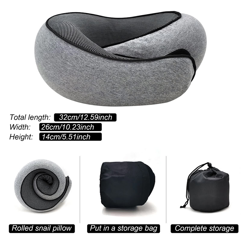 Travel Neck Pillow Memory Foam - Anti Snore Contour Pillow ulasan dan harga