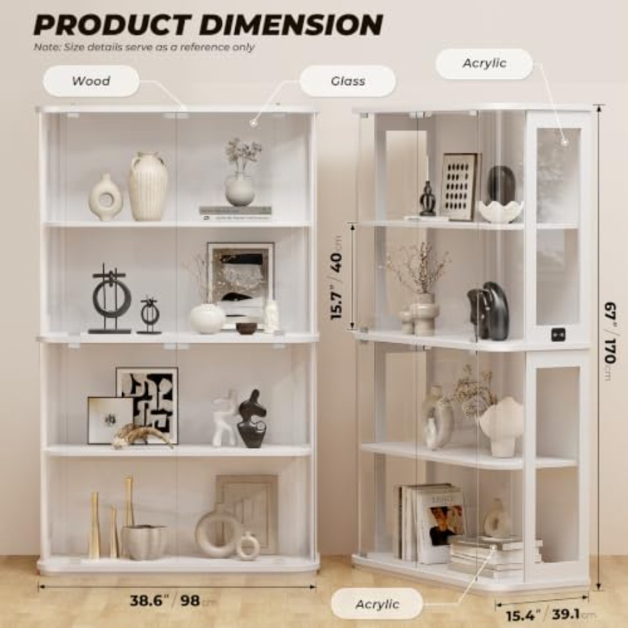 Rounded display cabinet for re - Lighting ulasan dan harga