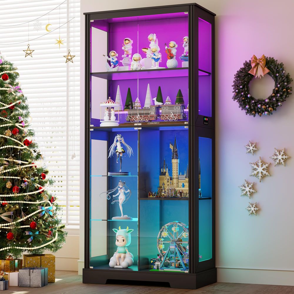 Lighted Corner Display Curio C - Storage & Organization ulasan dan harga