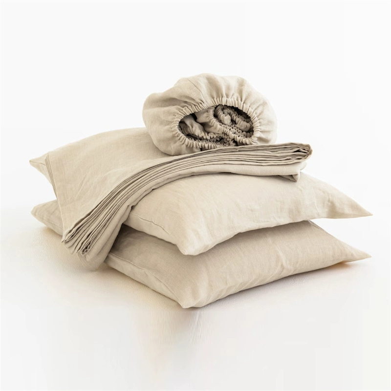 100% Linen Soft Bed Sheets, Qu - Fitted Bed Sheets Deep Pocket ulasan dan harga