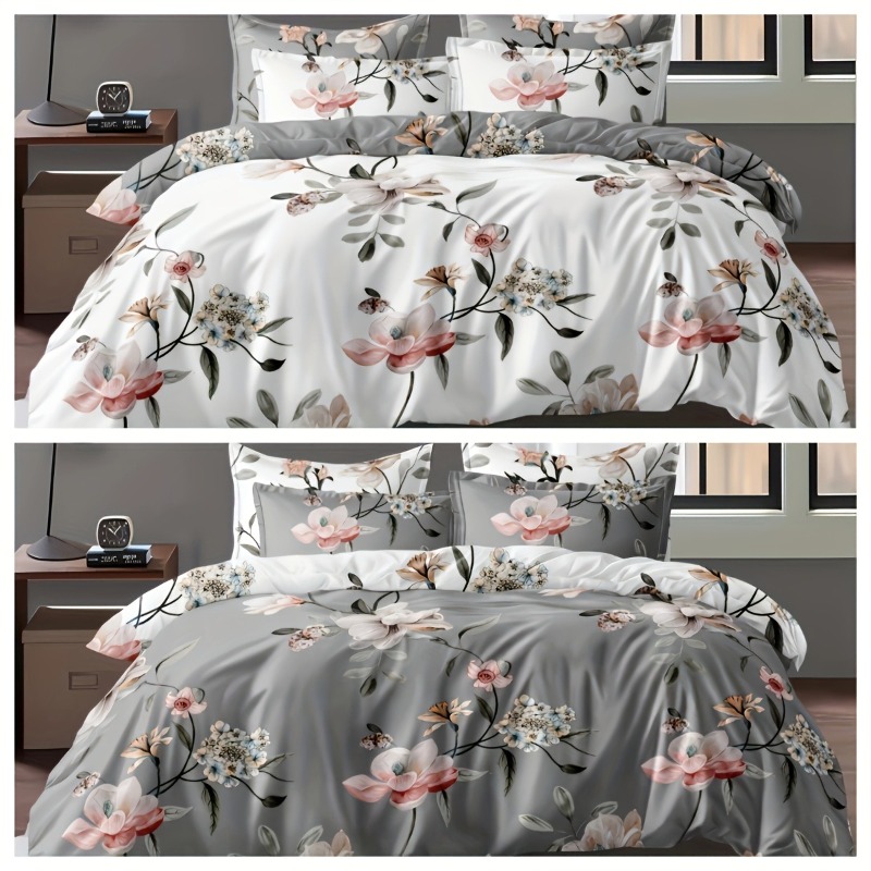 2/3PCS Green Floral Duvet Cove - Aesthetic Floral Duvet Cover ulasan dan harga