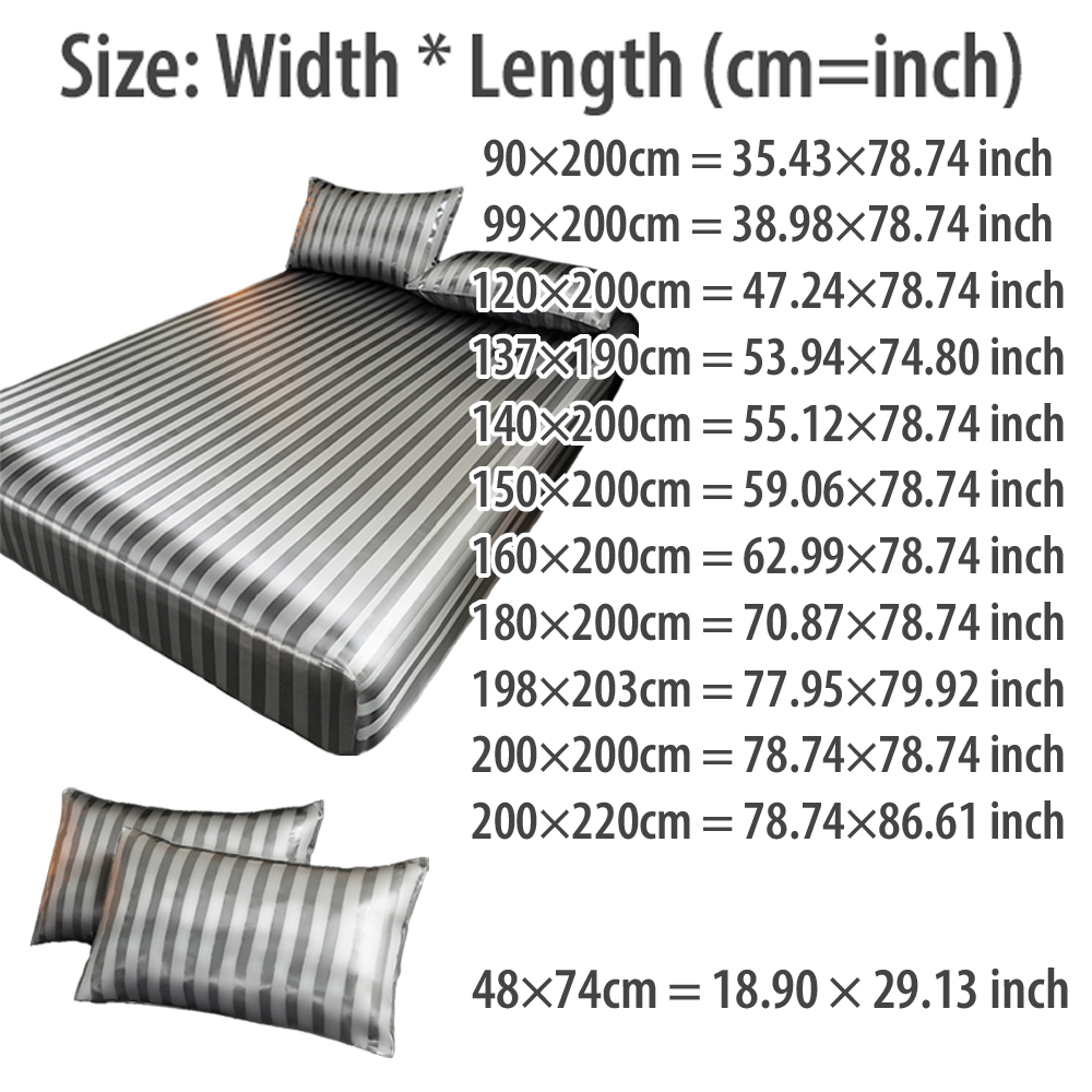 NEW Striped Bed Sheet, Mattres - Fitted Bed Sheets Deep Pocket ulasan dan harga