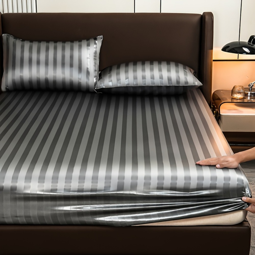 NEW Striped Bed Sheet, Mattres - Fitted Bed Sheets Deep Pocket ulasan dan harga