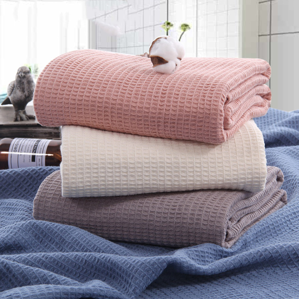 Waffle Muslin Summer Bedspread - Muslin Cotton Bedspread ulasan dan harga