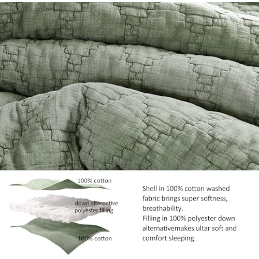 Size Quilt Set Muslin Cotton S - Muslin Cotton Bedspread ulasan dan harga