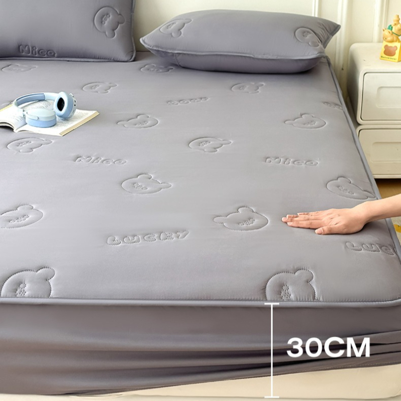 Ultrasonic Quilted Queen Fitte - Waterproof Mattress Protector Breathable ulasan dan harga