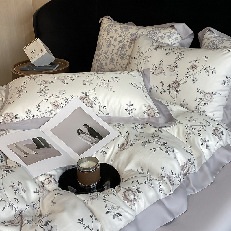 Luxury Digital Printing Flower - Aesthetic Floral Duvet Cover ulasan dan harga