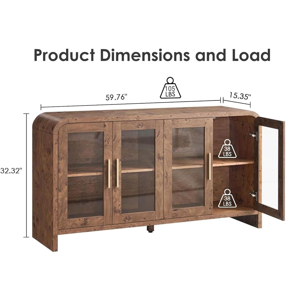 Sideboard Buffet Cabinet with  - Storage & Organization ulasan dan harga