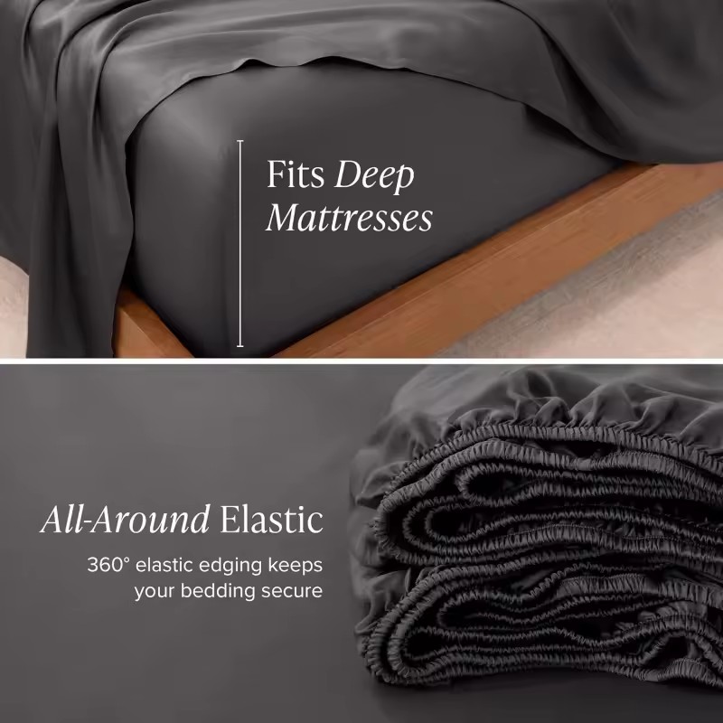 1pc Summer Cooling Fitted Shee - Fitted Bed Sheets Deep Pocket ulasan dan harga
