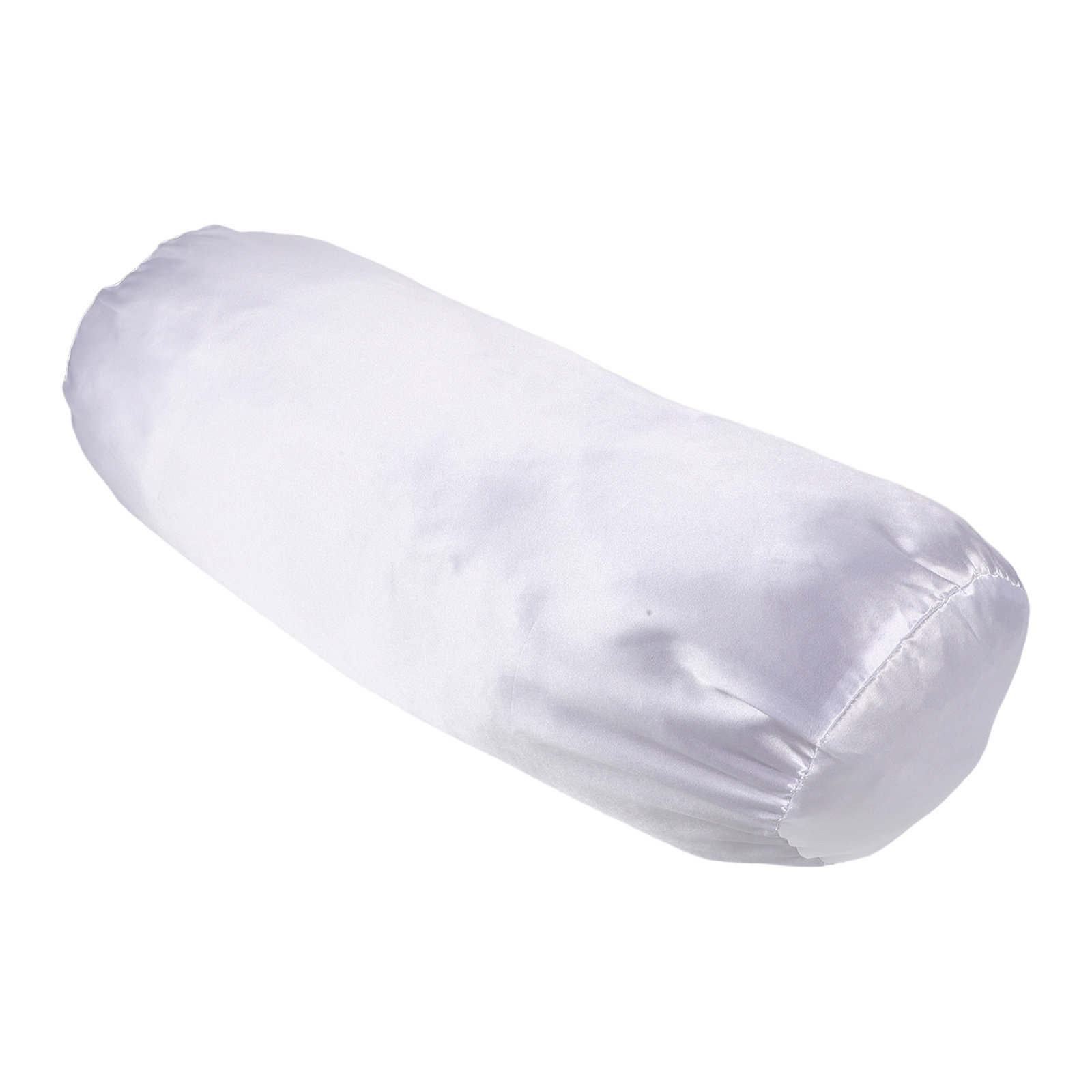 White Satin Neck Roll Pillow C - Satin Silk Pillowcase Hair Skin ulasan dan harga