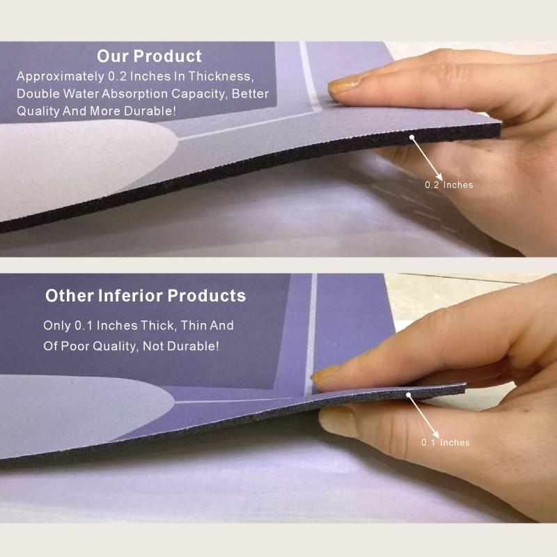 3-Piece Bathroom Mat Set Thick - Quick Dry Diatomite Bath Mat ulasan dan harga