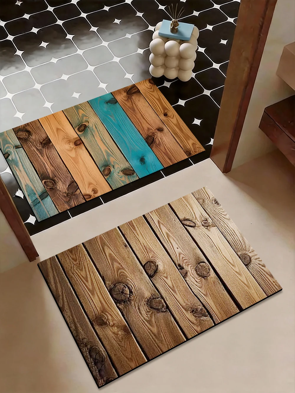 Vintage Reclaimed Wood Diatomi - Quick Dry Diatomite Bath Mat ulasan dan harga