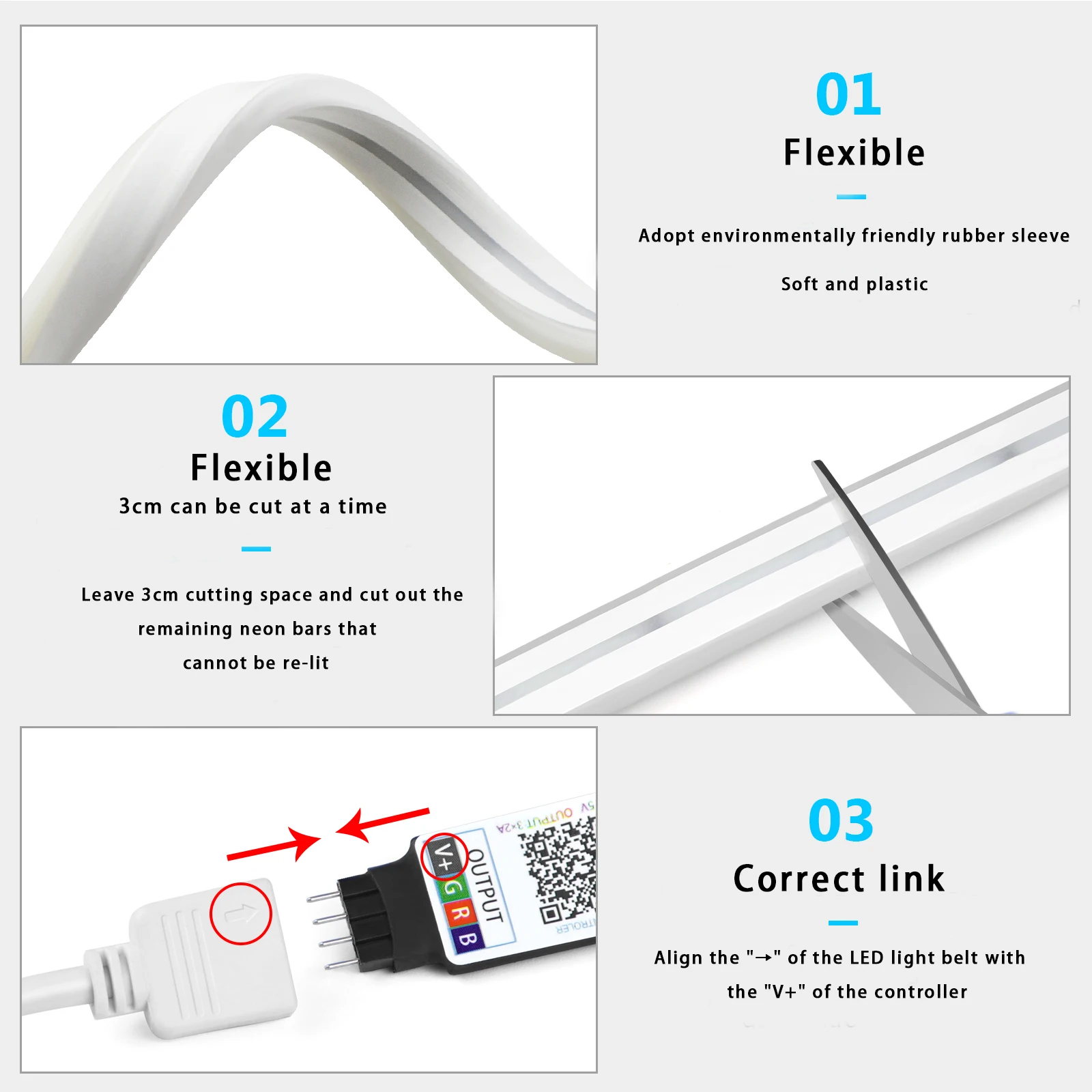 1-5m RGB LED Neon Strip Light  - Home Decor ulasan dan harga